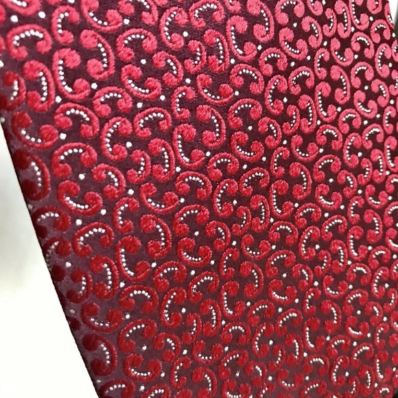 Ermenegildo Zegna Tie REGAL Red pattern Silk Italy - Picture 4 of 8